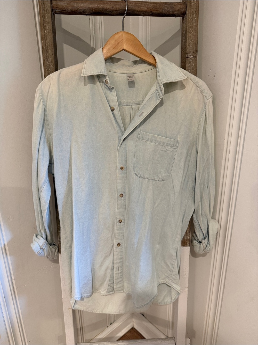 American Apparel Pale Blue Casual Button-Down Shirt